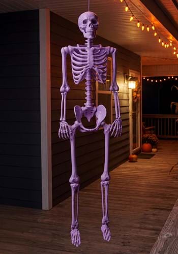 5FT Poseable Crazy Bones Skeleton in Purple Decoration upd