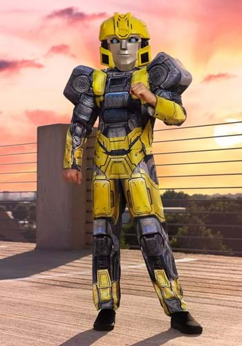 Click Here to buy Transformers One B127 Bumblebee Kids Classic Costume | Transformers Costumes from HalloweenCostumes, CDN Funds & Shipping