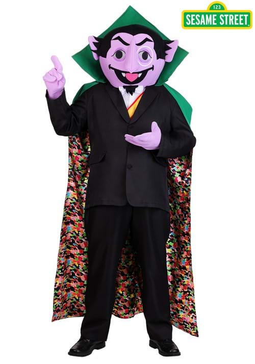Plus Size Sesame Street Count von Count Mascot Costume