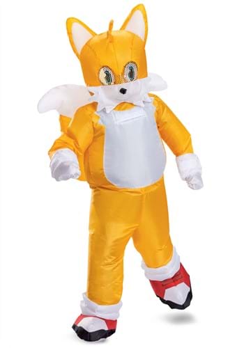 Click Here to buy Kids Inflatable Sonic the Hedgehog Tails Costume | Inflatable Video Game Costumes from HalloweenCostumes, CDN Funds & Shipping