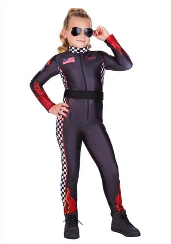Girls Fiery Race Car Driver Costume
