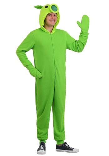 Click Here to buy Plants vs Zombies Adult Peashooter Onesie Costume | Video Game Costumes from HalloweenCostumes, CDN Funds & Shipping