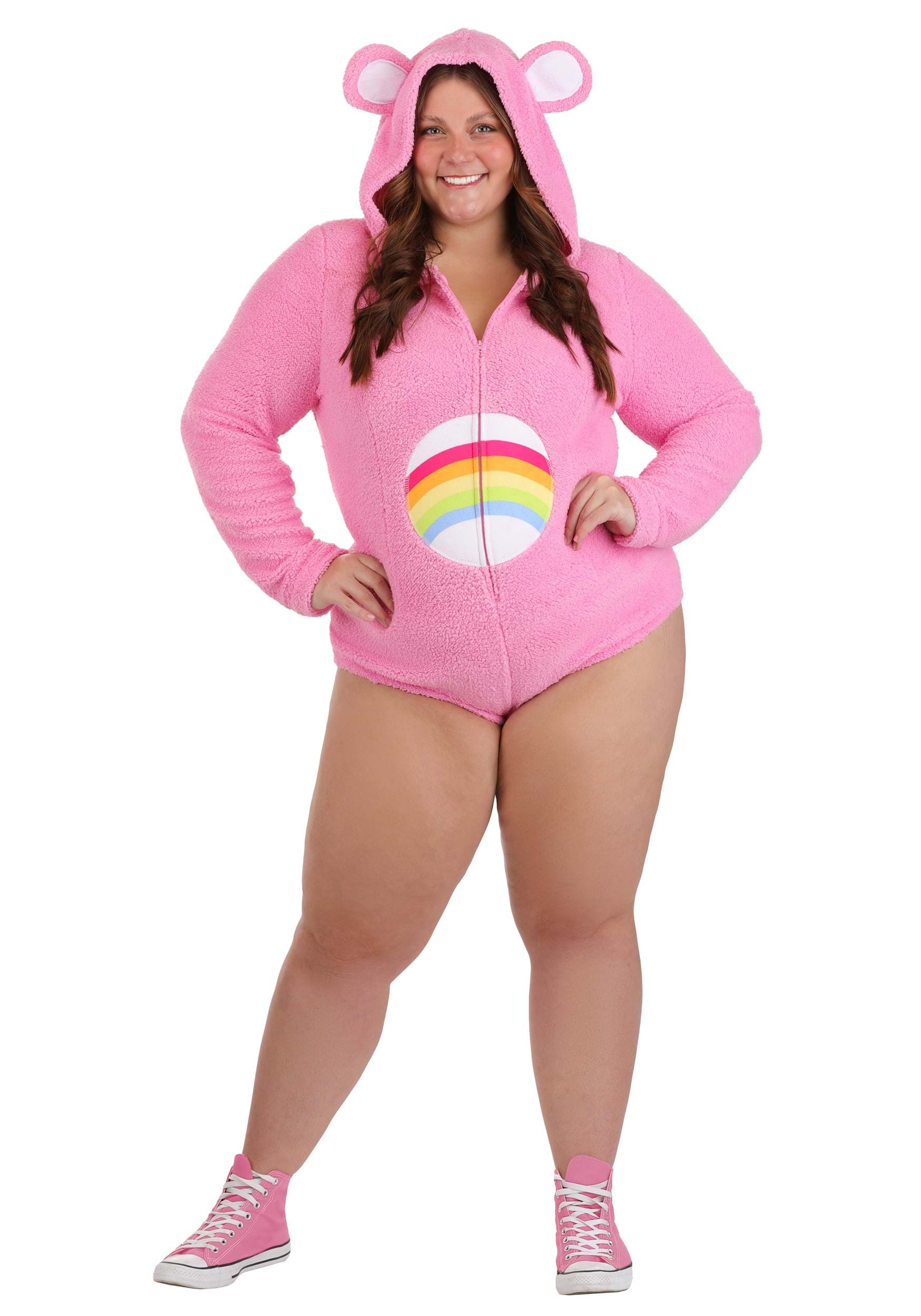 Plus Size Women's Cheer Bear Romper Costume | Care Bears Costumes
