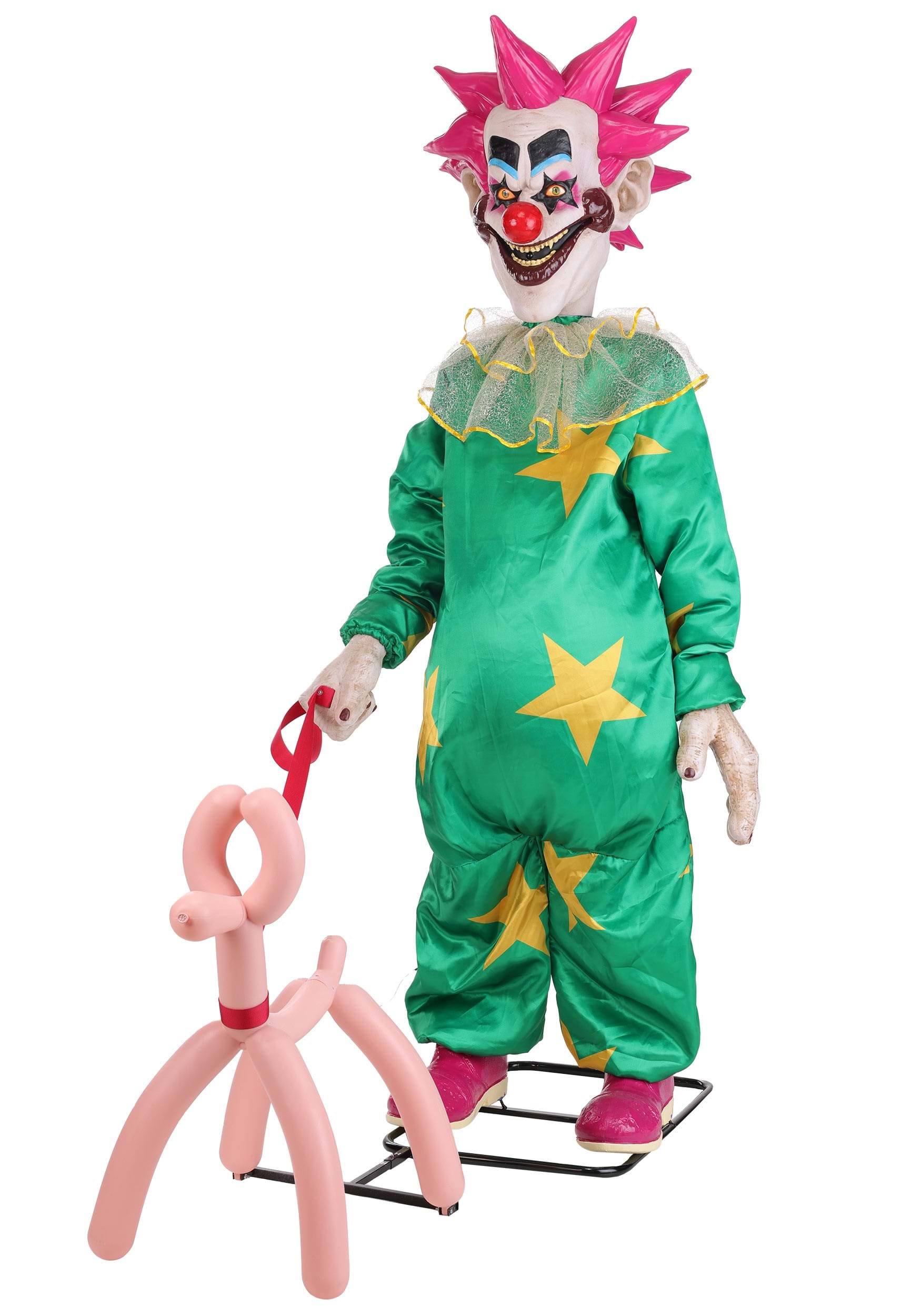 5.8FT Animated Spikey Killer Klowns from Outer Space Decoration - Tekky | Halloween Animatronics
