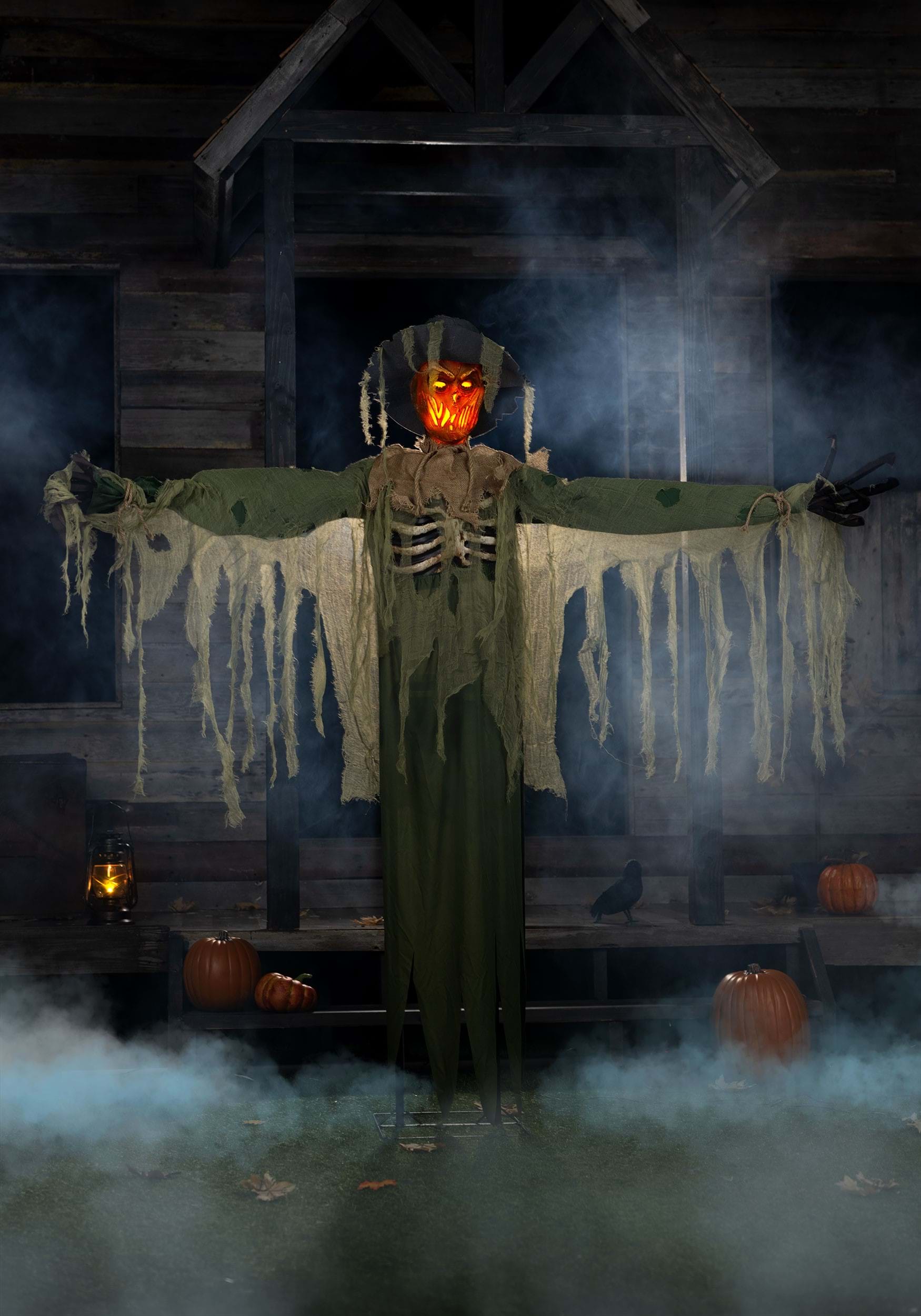 6.5FT Animated Swiping Scarecrow Decoration - Tekky | Halloween Animatronics