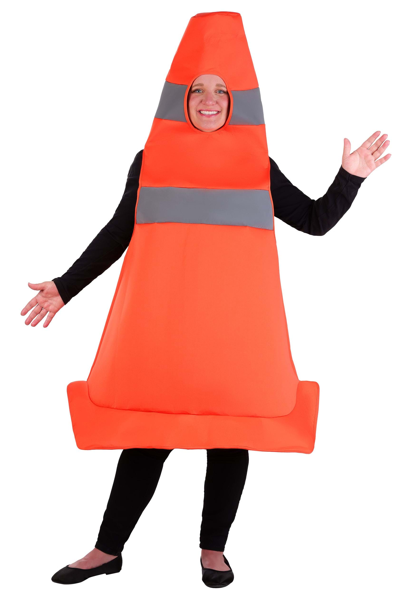 Plus Size Traffic Cone Adult Costume | Funny Costumes