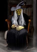 Seated Witch Holding Candy Bowl Animatronic Decoration