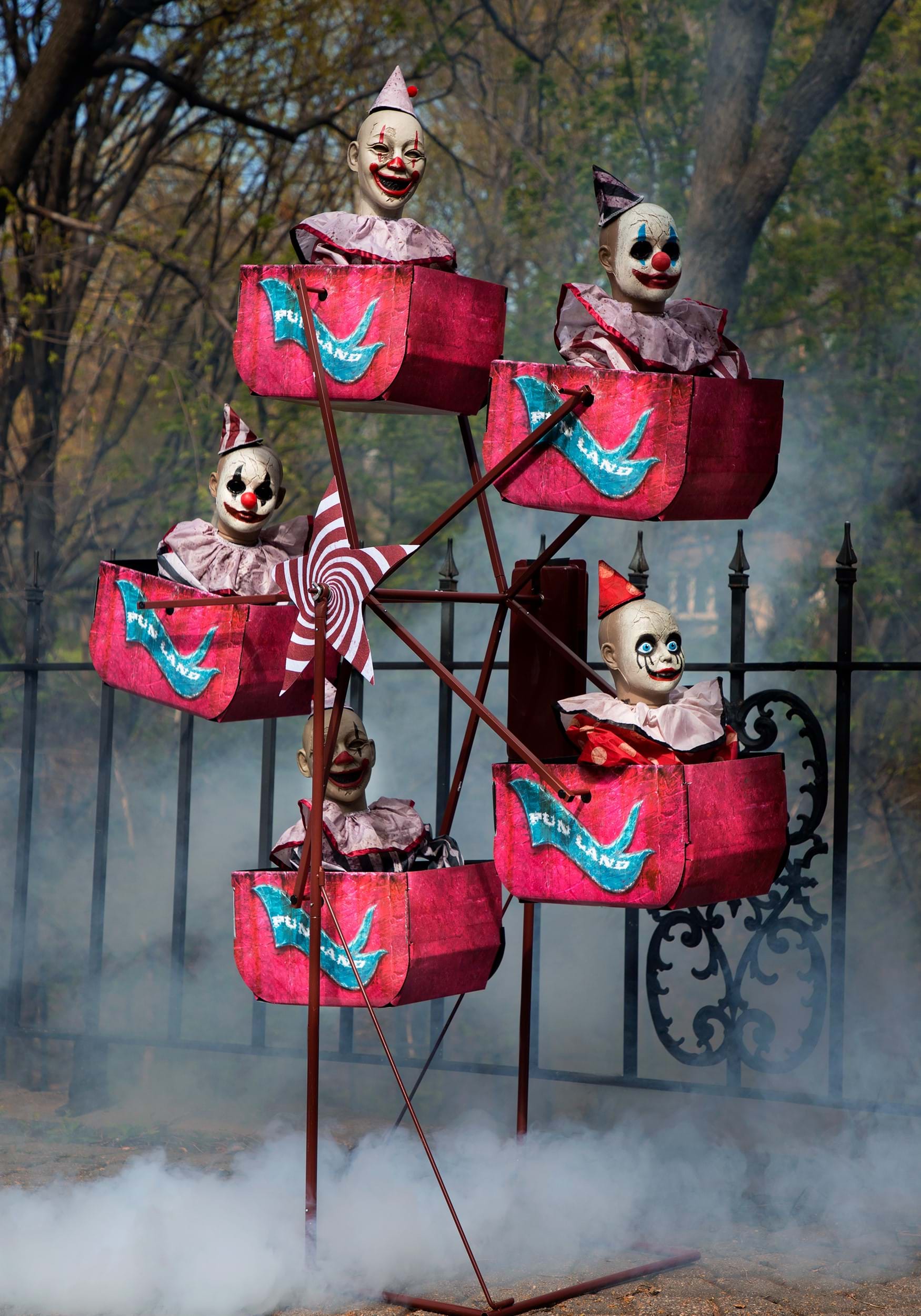 6FT Evil Clown Ferris Wheel Animated Decoration | Halloween Animatronics