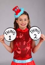 Girls Dr Seuss Thing 1 2 Costume Dress Alt 5