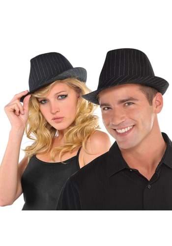 Click Here to buy Classic Pinstripe Fedora Adult Costume Hat | Costume Accessories from HalloweenCostumes, CDN Funds & Shipping
