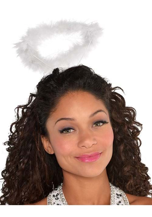 Adult Marabou White Halo Costume Accessory