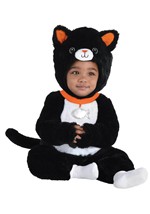 INFANTS CUDDLY BLACK CAT COSTUME Alt 1