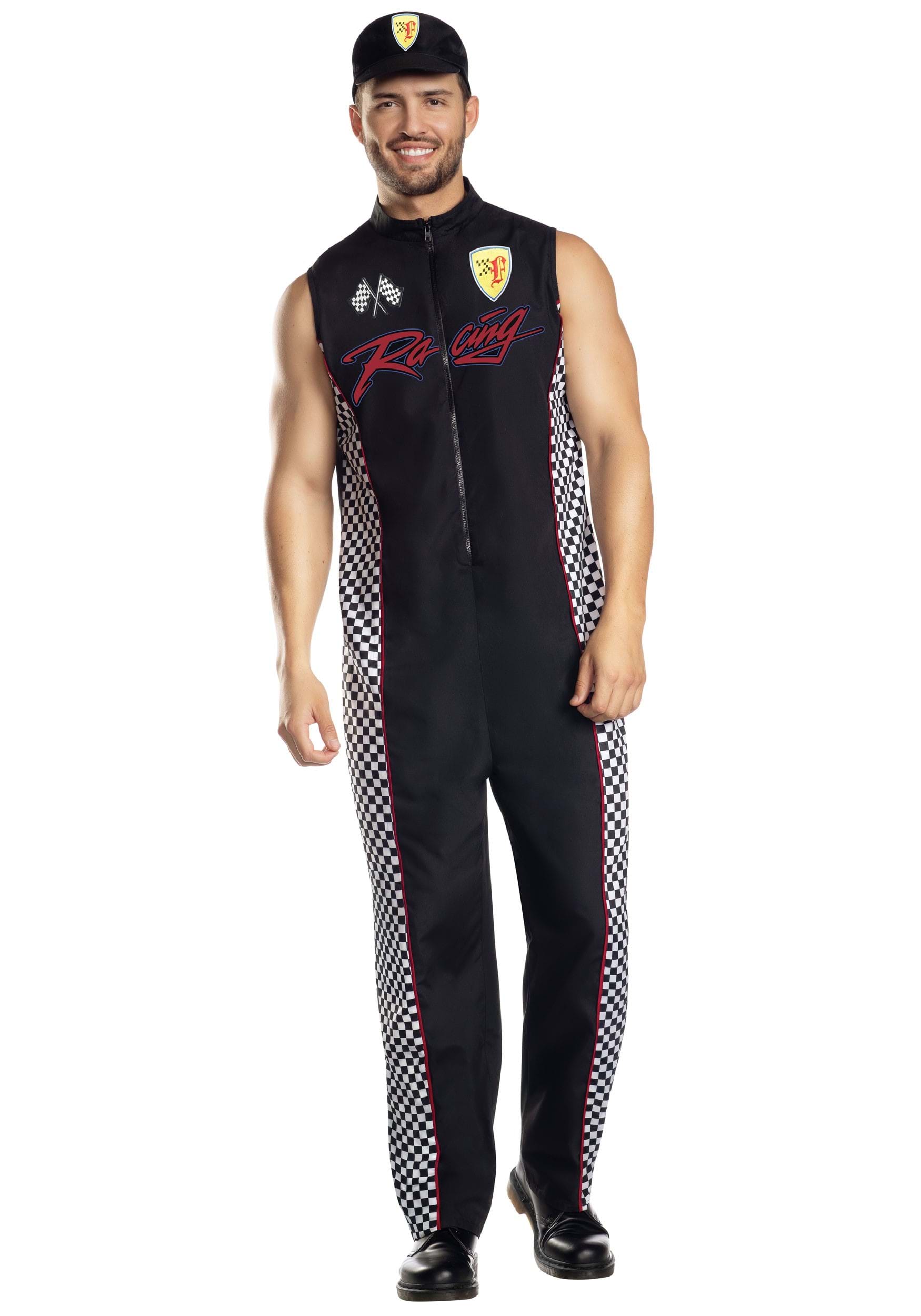 Formula Racer Uniform Costume for Men | Race Car Costumes