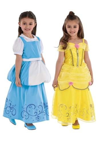 Click Here to buy Girls Reversible Belle Toddler Costume Dress | Disney Costumes from HalloweenCostumes, CDN Funds & Shipping