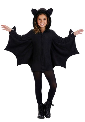 Girl's Cozy Fleece Bat Zip Up Costume Dress