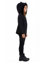 Kids Cozy Fleece Bat Zip Up Dress Alt 4