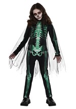 Girl's Glow Skeleton Reaper Costume 1