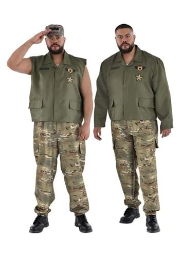 Plus Size Soldier Mens Costume