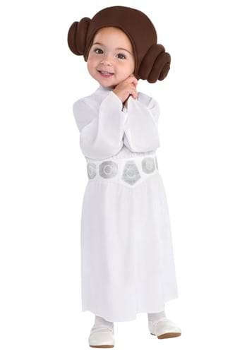 Click Here to buy Girls Star Wars Princess Leia Baby Costume | Star Wars Costumes from HalloweenCostumes, CDN Funds & Shipping