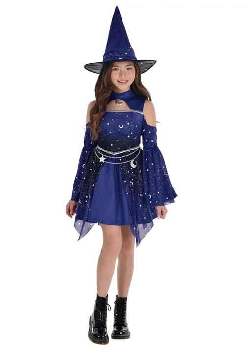 Girls Moonlight Blue Witch Costume