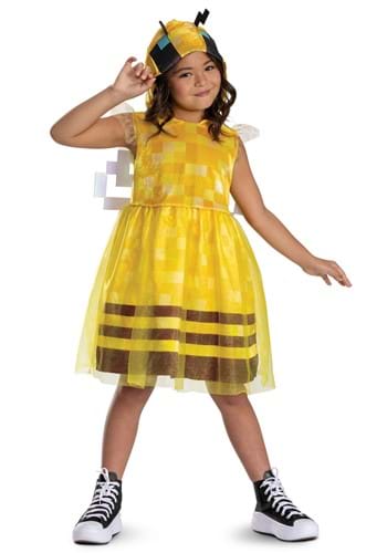 Minecraft Bee Girls Hooded Costume Dress | Minecraft Costumes