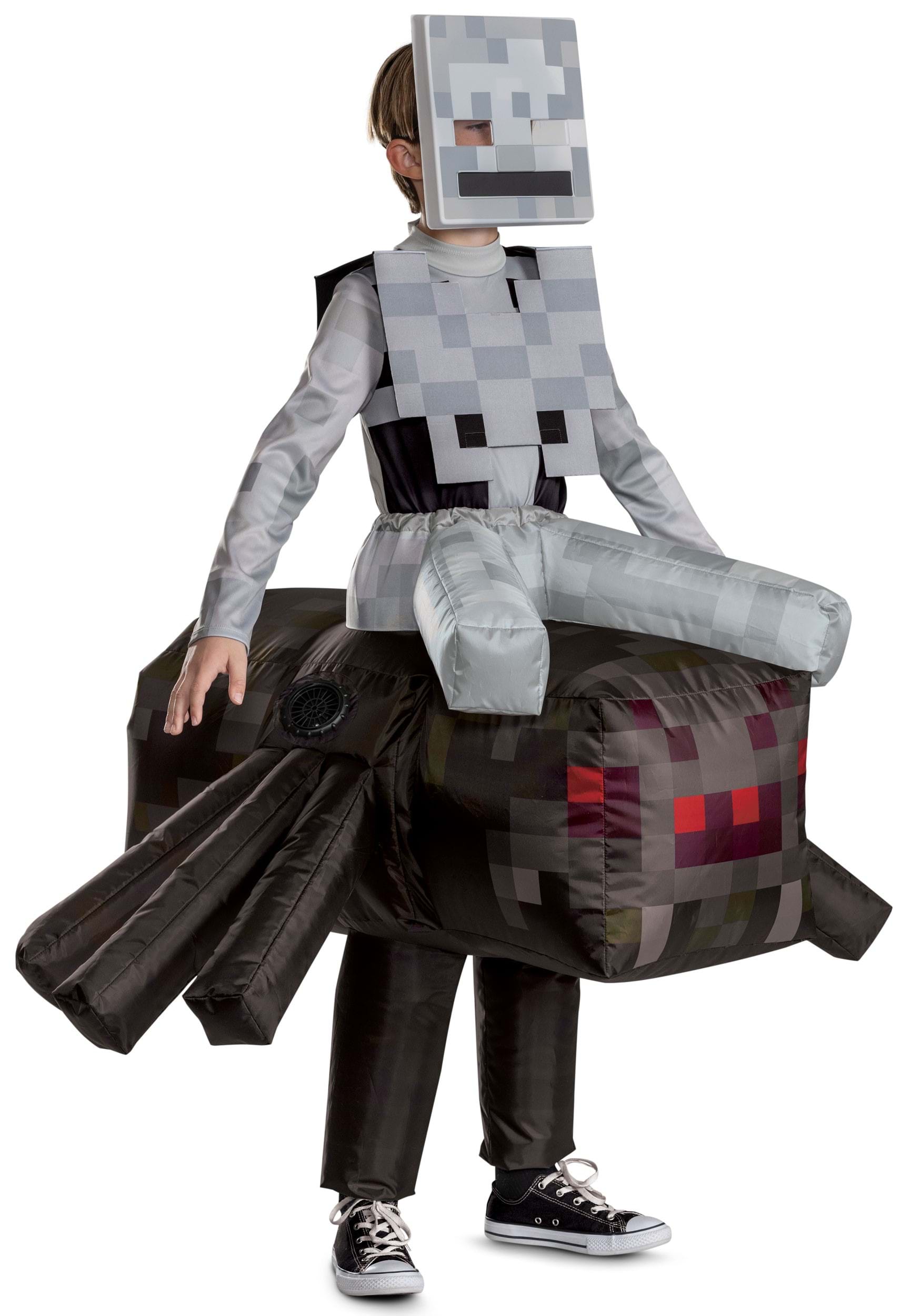 Kid's Deluxe Minecraft Inflatable Spider Jockey Costume | Minecraft Costumes