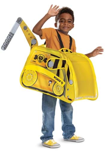 Click Here to buy Paw Patrol Rubble Bulldozer Pop Out Kids Costume | Paw Patrol Costumes from HalloweenCostumes, CDN Funds & Shipping