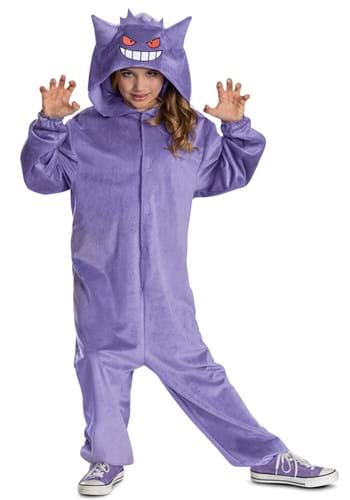 Kids Deluxe Pokemon Gengar Hooded Jumpsuit Alt 3