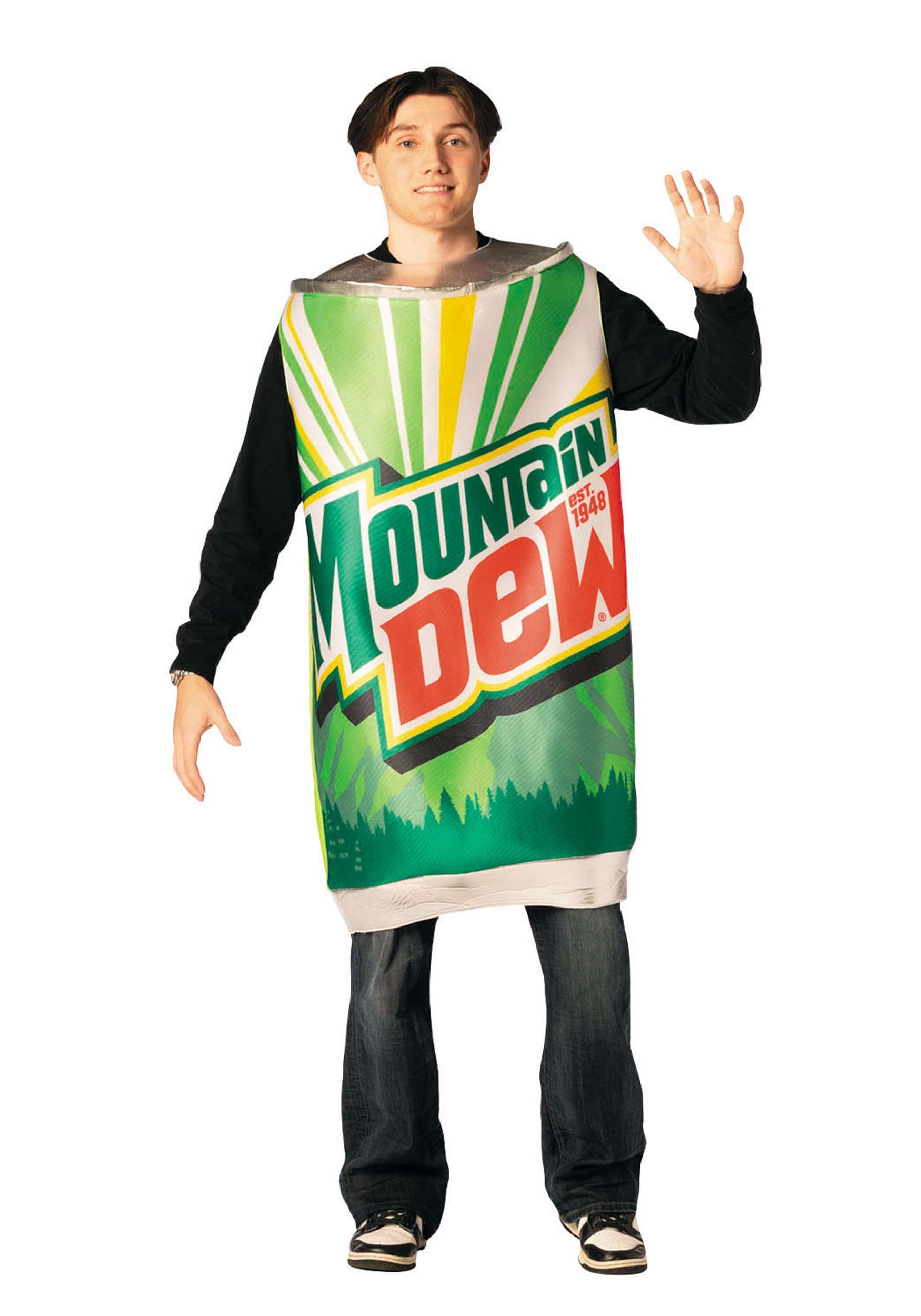 Mountain Dew Can Adult Costume | Beverage Costumes