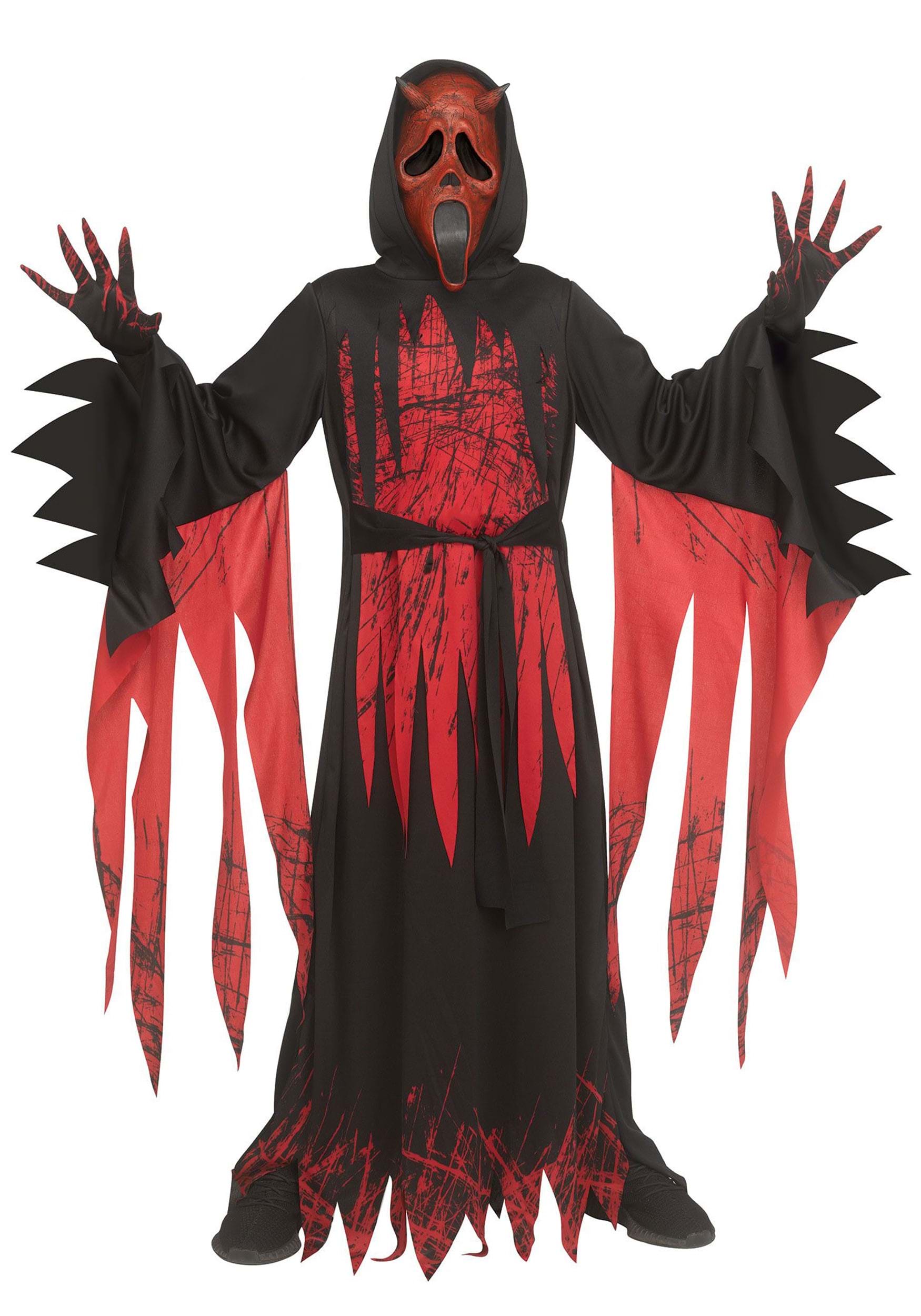 Kid's Aged Devil Ghost Face Costume | Scream Costumes