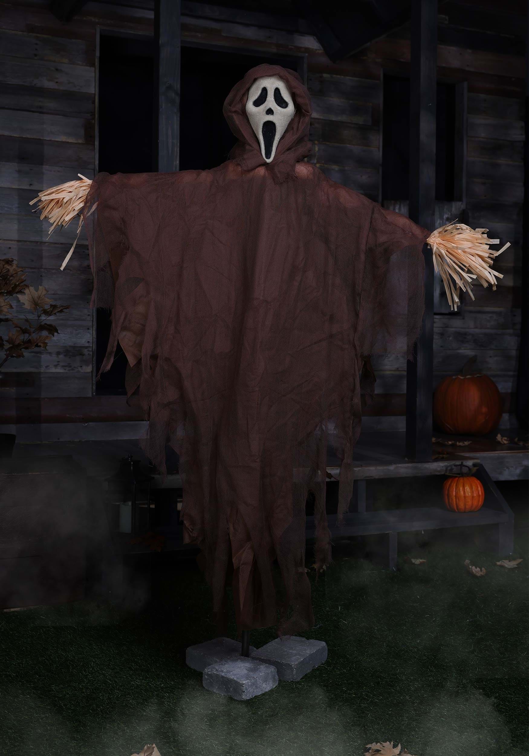 5FT Ghost Face Scarecrow Lawn Decoration | Scary Decorations