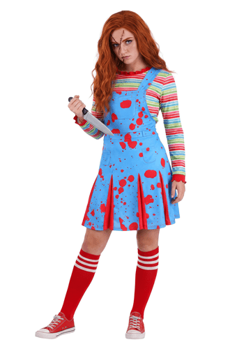 Girl's "Come Play" Killer Doll Costume