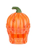 10" Orange Light Up Pumpkin Alien Halloween Decoration Alt 5