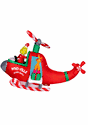 Animated Grinch in Helicopter Inflatable