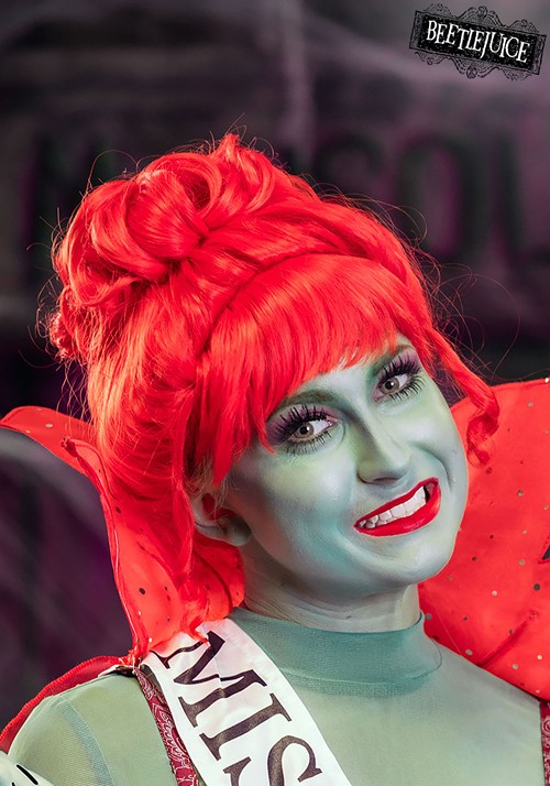 Adult Beetlejuice Receptionist Miss Argentina Costume Wig