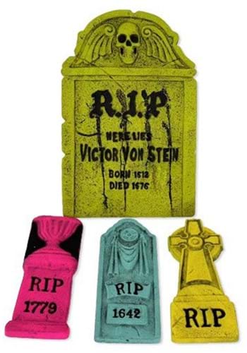 Neon Colored 4 in 1 Tombstone Set