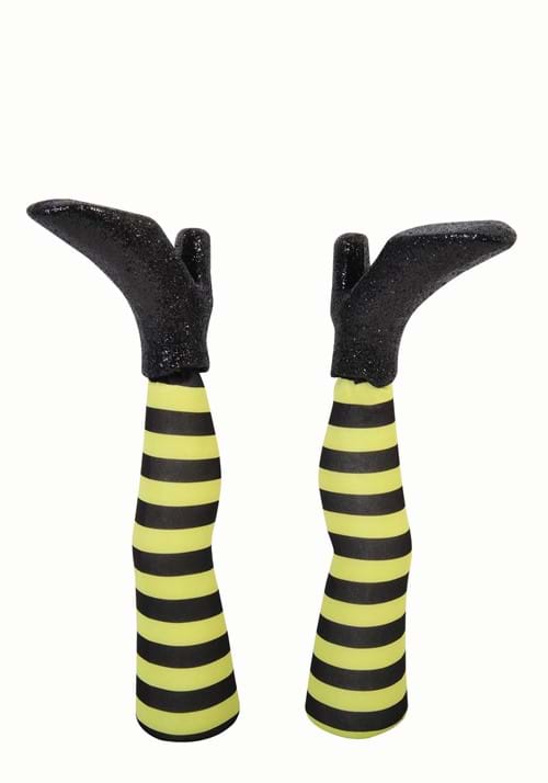 Bright Colored Halloween Witch Legs Decoration