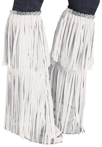 Adult White Fringe Costume Boot Covers