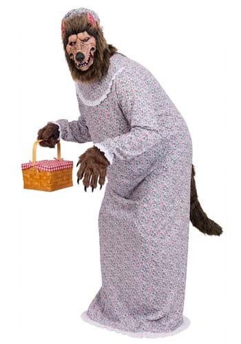 Plus Mens Granny Wolf Costume