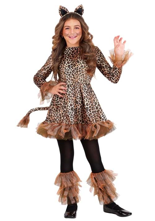 Girls Leopard Costume Dress