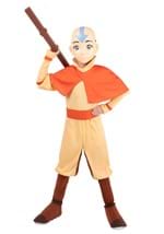 Deluxe Kids Aang Last Airbender Costume With Staff Alt 1