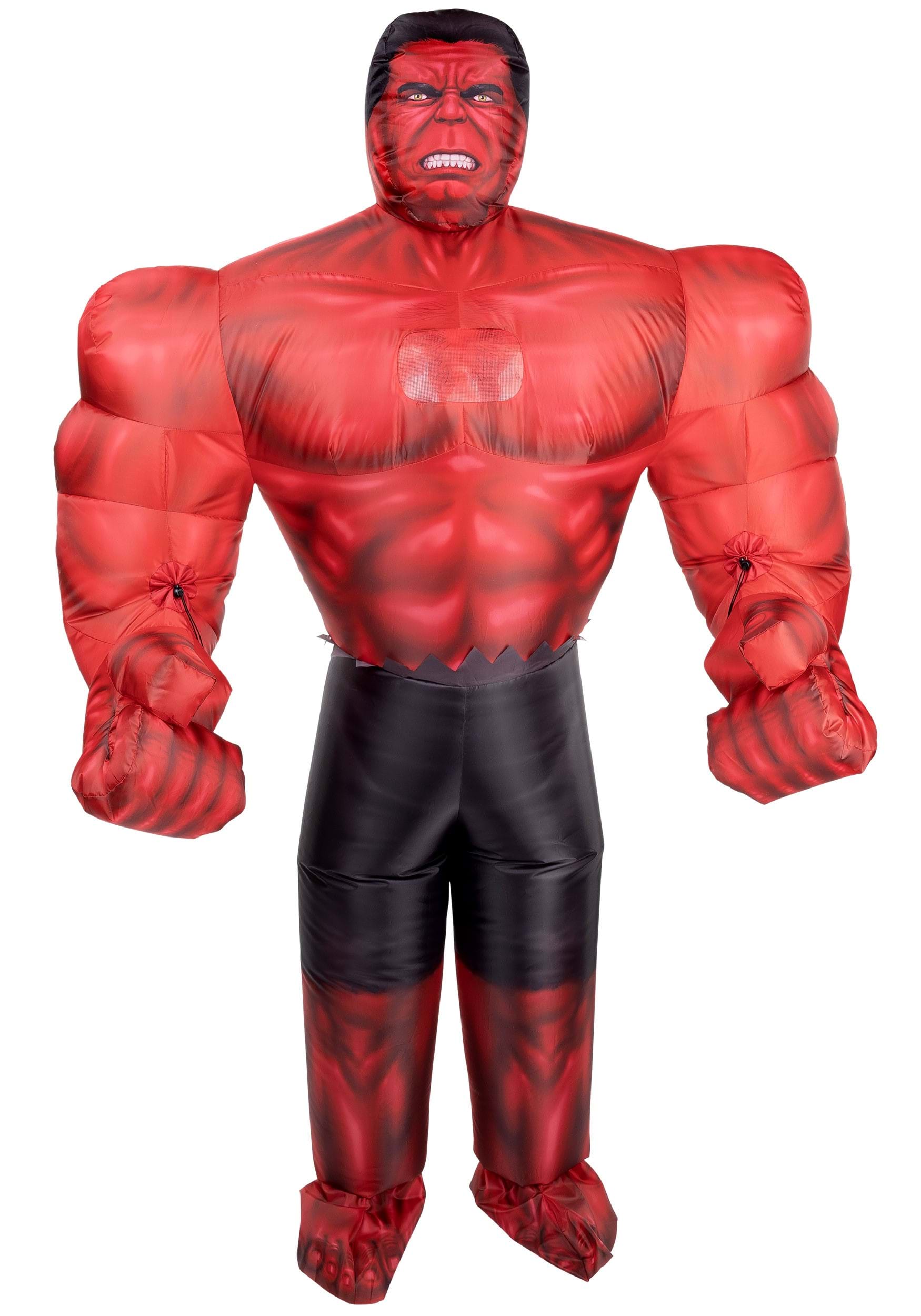 Inflatable Marvel Red Hulk Men's Costume | Marvel Costumes
