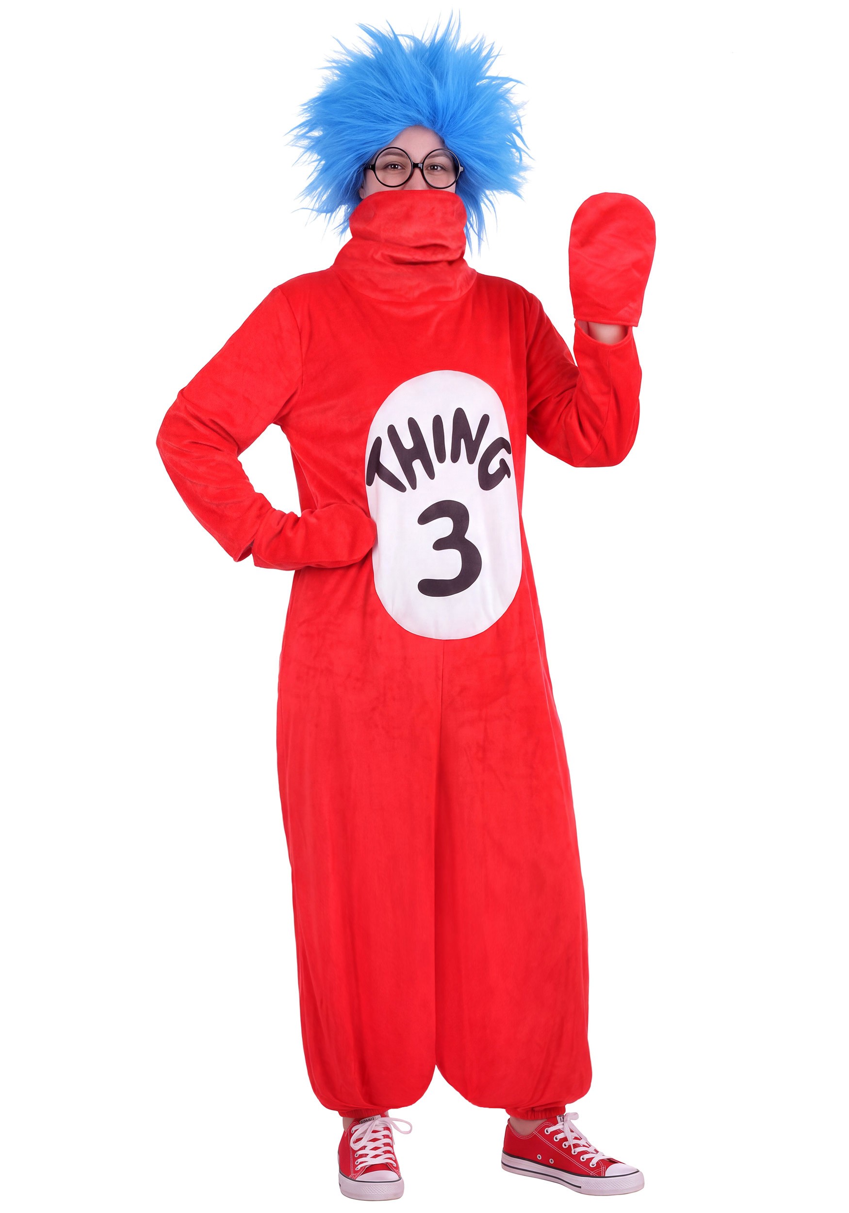 Dr. Seuss Cat in the Hat Thing 3 Adult Costume | Dr. Seuss Costumes