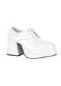 Mens White Disco Pimp Shoes