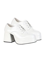 Mens White Disco Pimp Shoes Alt 2