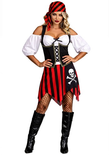 Womens Captain Corset Pirate Costume