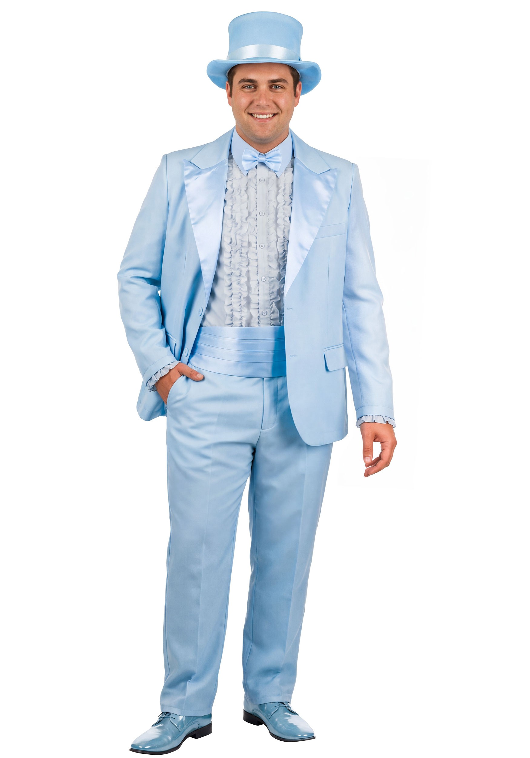 Plus Size Deluxe Dumb and Dumber Harry Dunne Blue Costume for Men | Movie Costumes