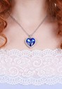Sea Blue Diamond Costume Necklace