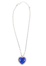 Sea Blue Diamond Costume Necklace Alt 1
