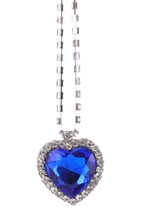 Sea Blue Diamond Costume Necklace Alt 2